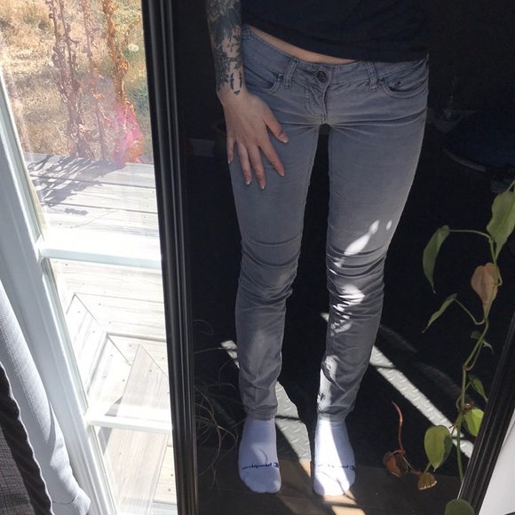 Free People Grey Corduroy Jean pants Size 26 - Picture 3 of 10